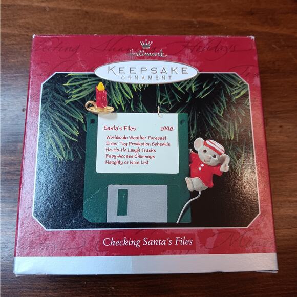 🎄2 for $12 Hallmark Checking Santa's Files Dated 1998 Floppy Disk NOSTALGIC! - Picture 4 of 6